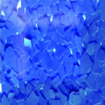 Vivid blue crystalline texture with sharp edges and varying tones of blue, suggesting a close-up of a gemstone or mineral.